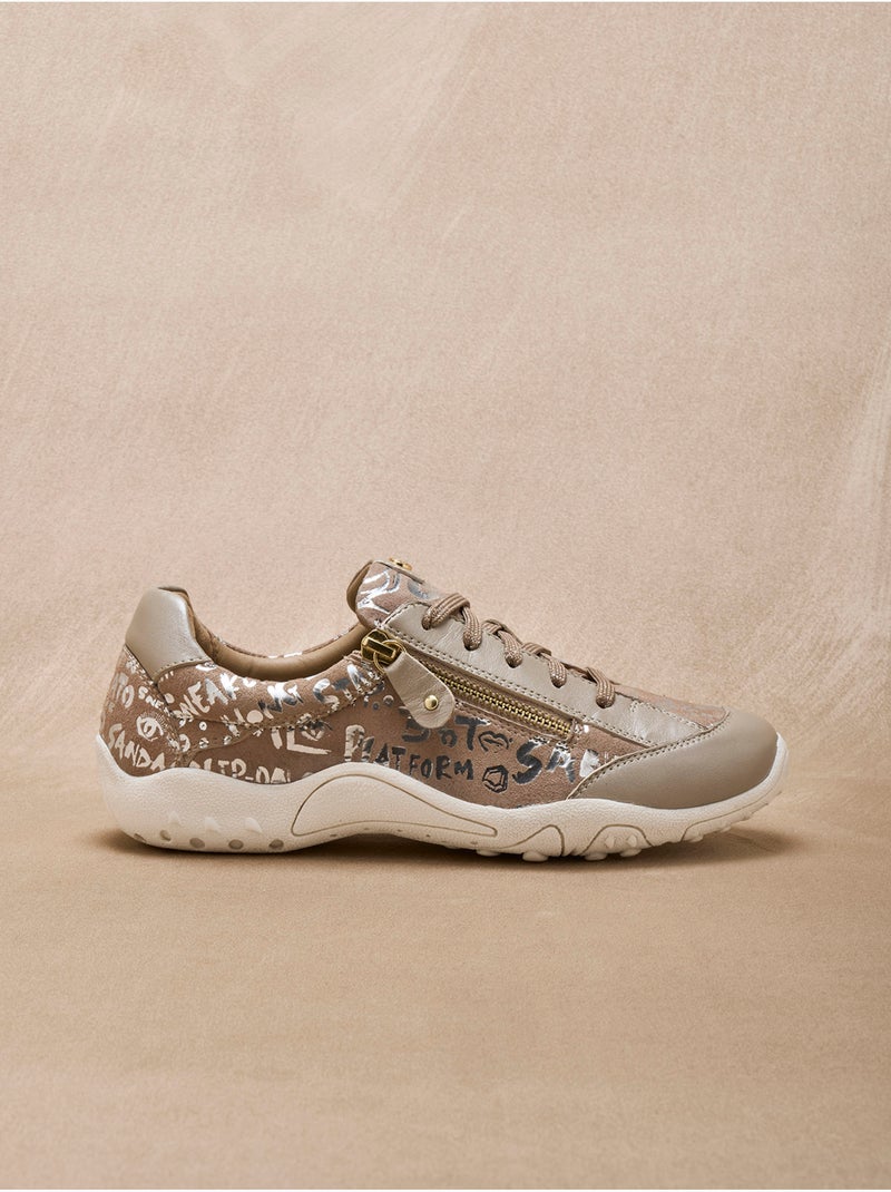 Derbies motifs brillants tout cuir - PEDICONFORT Beige - Kiabi