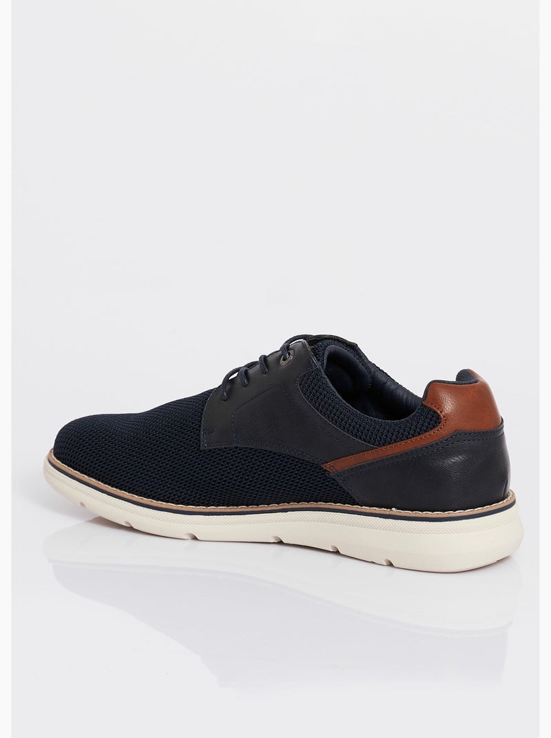Derbies multimatières à lacets - AFIBEL Bleu marine - Kiabi