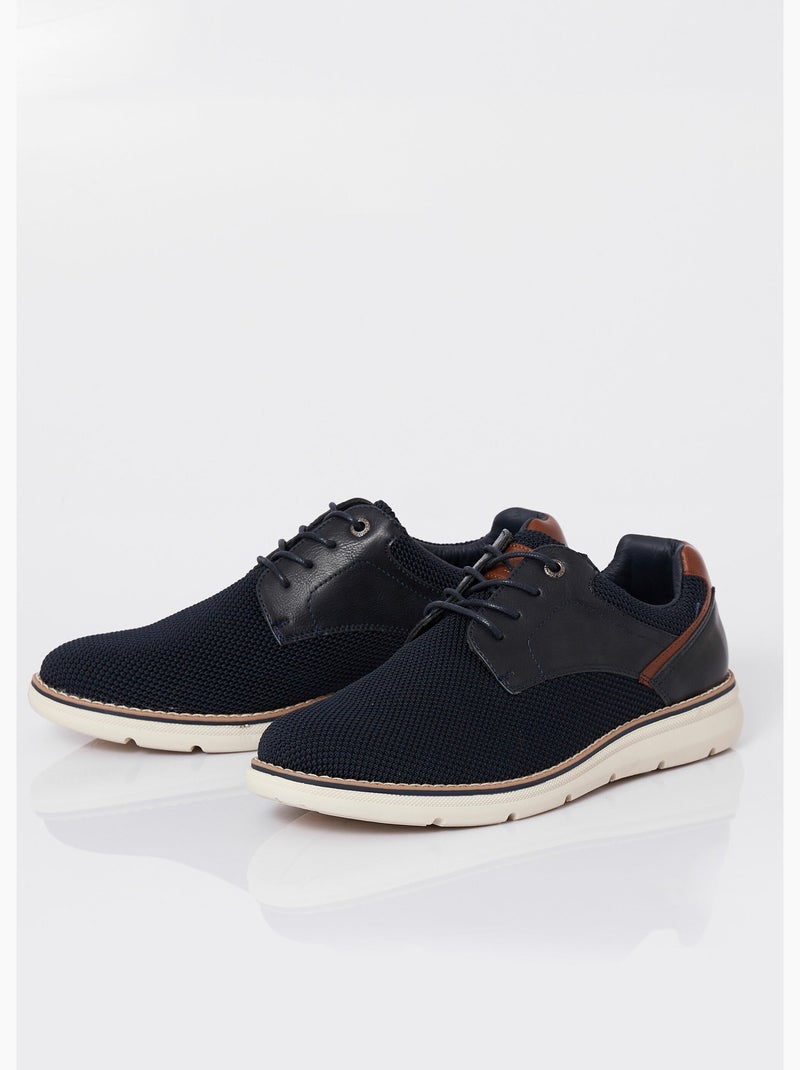 Derbies multimatières à lacets - AFIBEL Bleu marine - Kiabi
