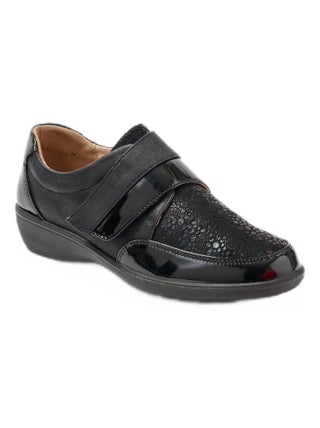 Derbies noirs largeur confort scratchées