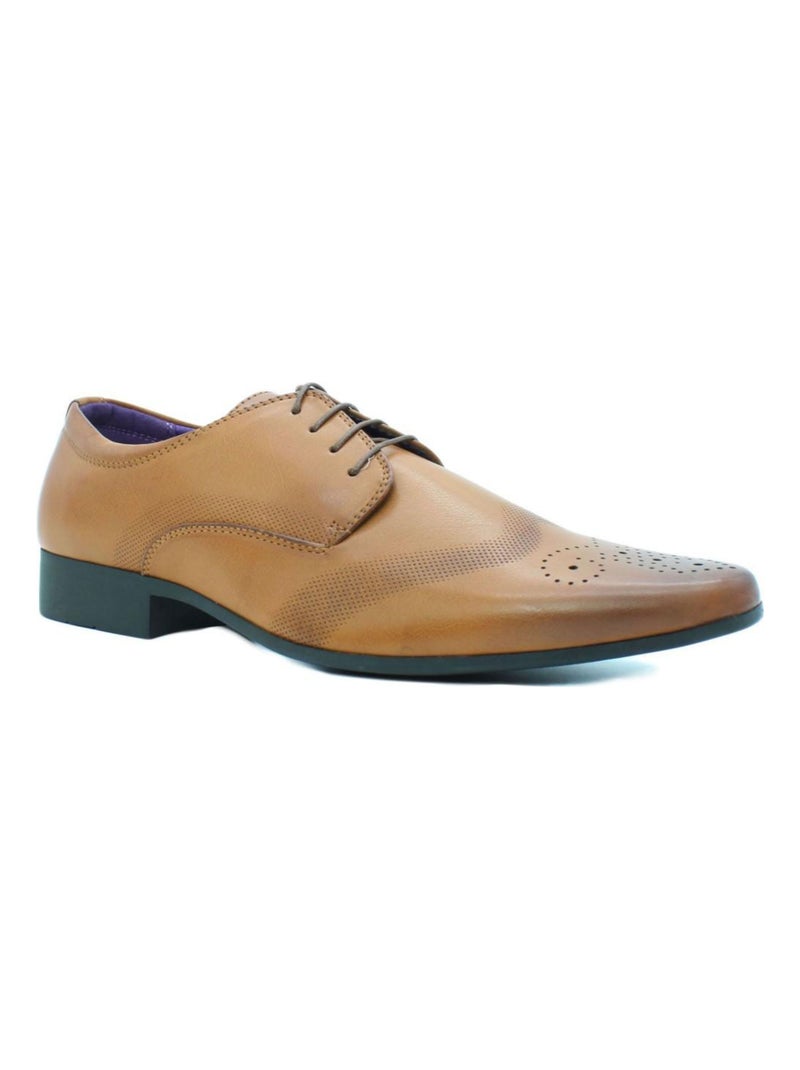 Derbies perforés Kebello Marron - Kiabi