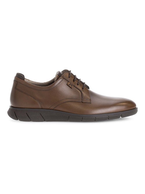 Derbies s en cuir lisse - Kiabi