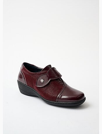 Derbies scratchées cuir largeur confort - Afibel