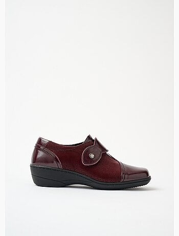 Derbies scratchées cuir largeur confort - Afibel