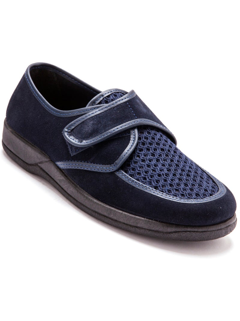 Derbies souples en cuir - PEDICONFORT Bleu marine - Kiabi