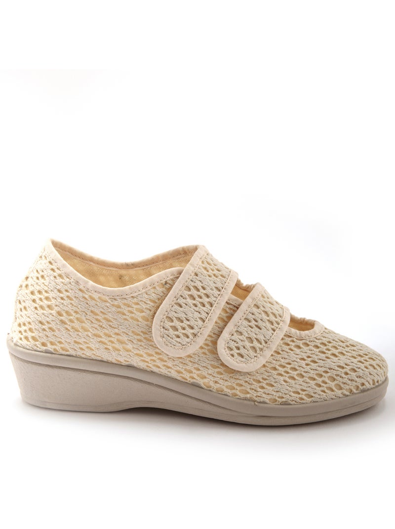 Derbies souples toile et éponge - PEDICONFORT Beige/Blanc - Kiabi