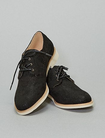 Derbies suédine pailleté - Kiabi