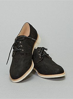 Derbies suédine pailleté - Kiabi