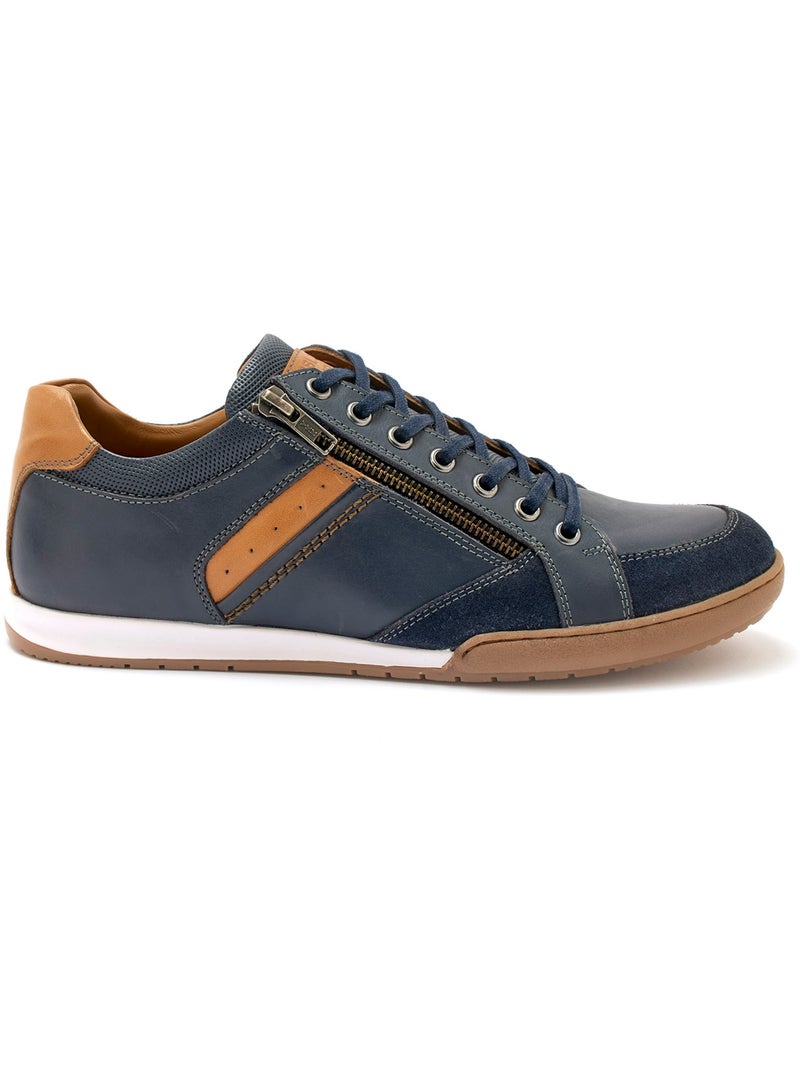 Derbies tout cuir - PEDICONFORT Bleu marine - Kiabi