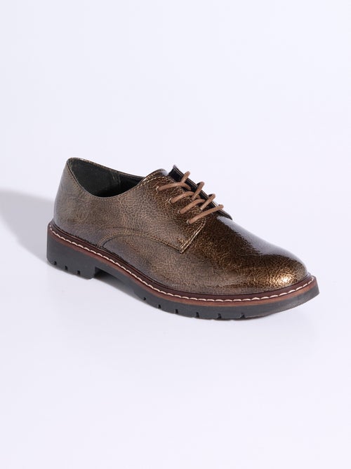 Derbies vernis tendance à lacets - afibel - Kiabi Derbies vernis tendance à lacets - afibel - Kiabi
