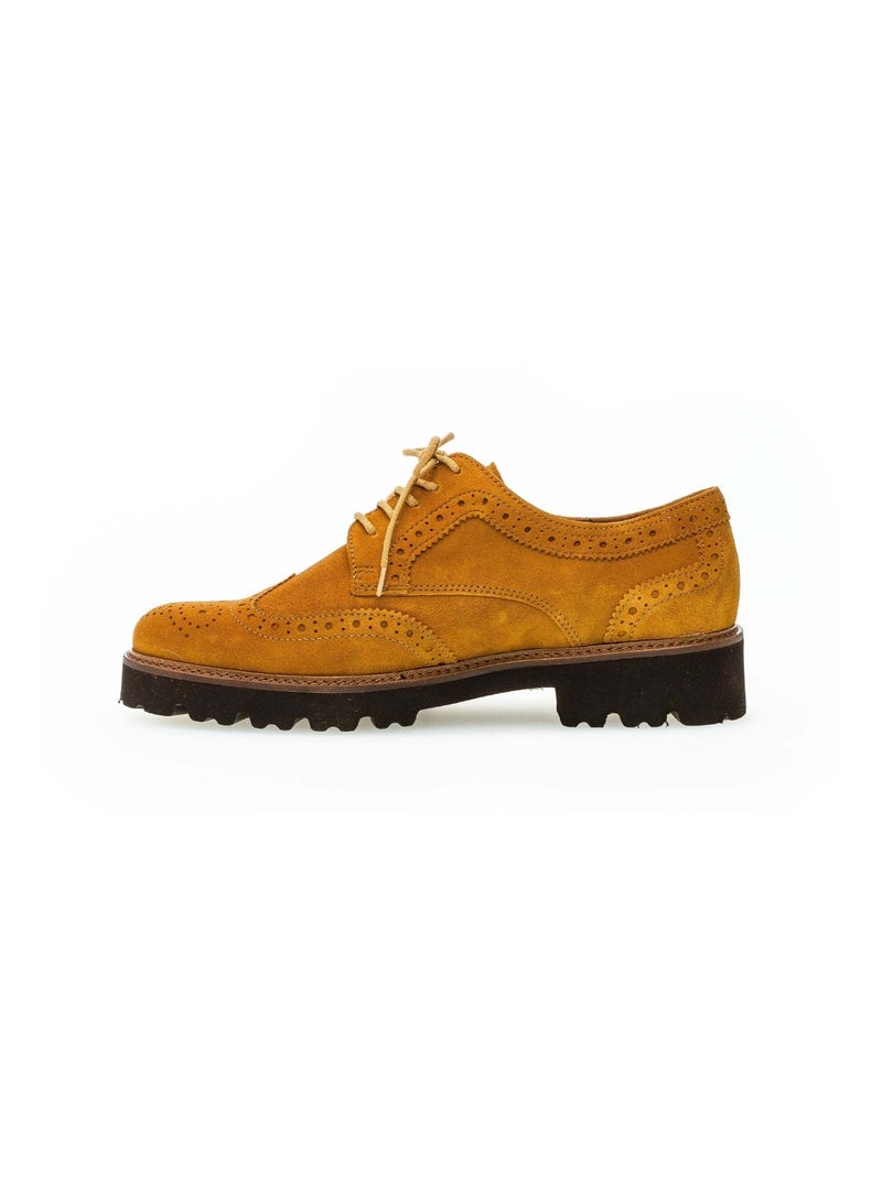 Derbies ville  en velours Gabor Marron - Kiabi