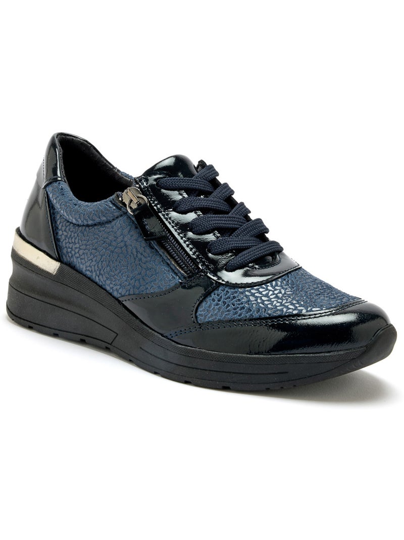 Derbies zippés avec lacets - PEDICONFORT Bleu - Kiabi