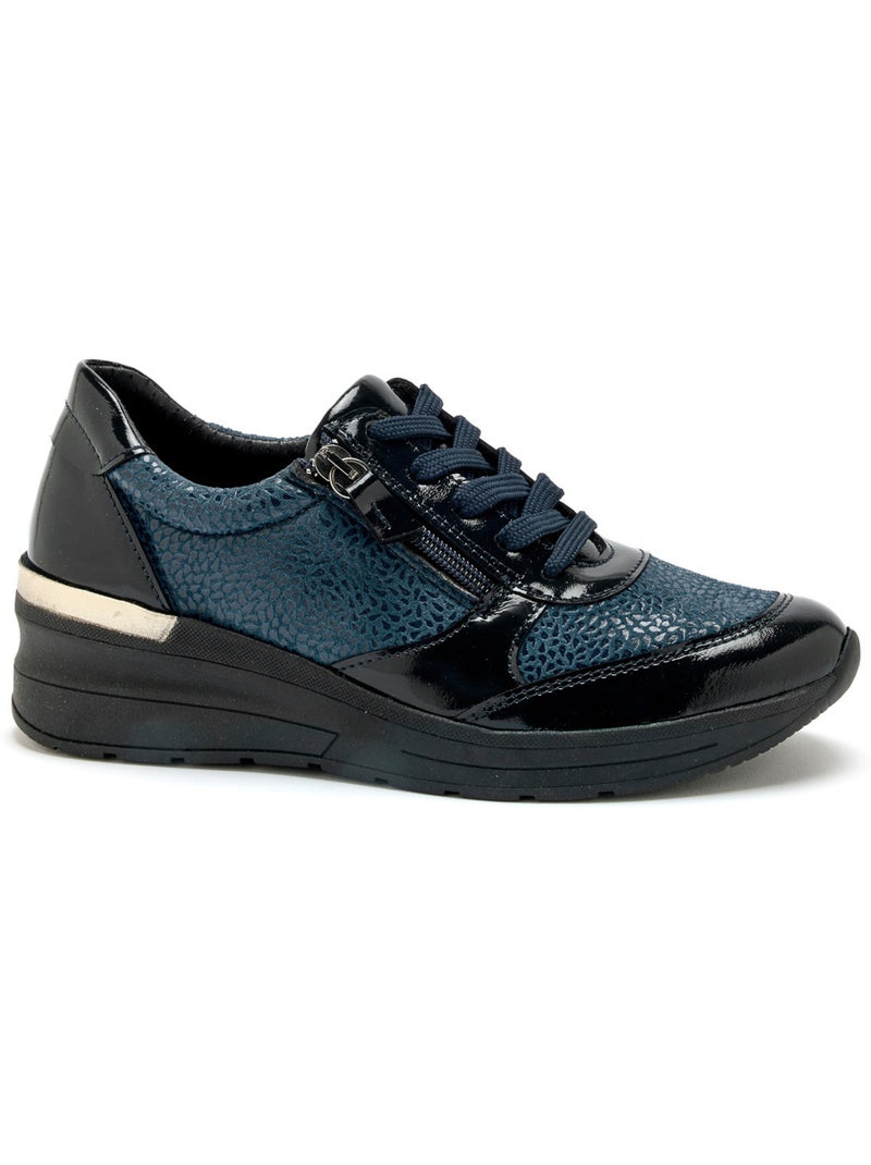 Derbies zippés avec lacets - PEDICONFORT Bleu - Kiabi