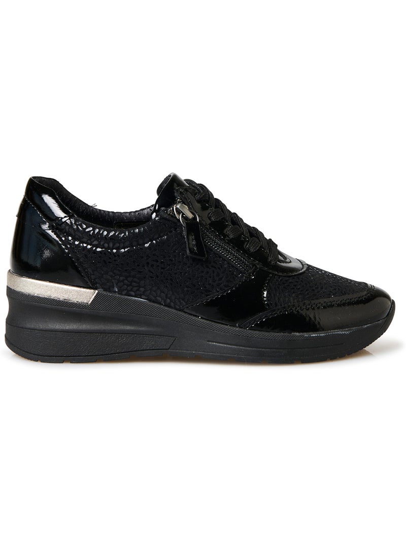 Derbies zippés avec lacets - PEDICONFORT Noir Noir - Kiabi