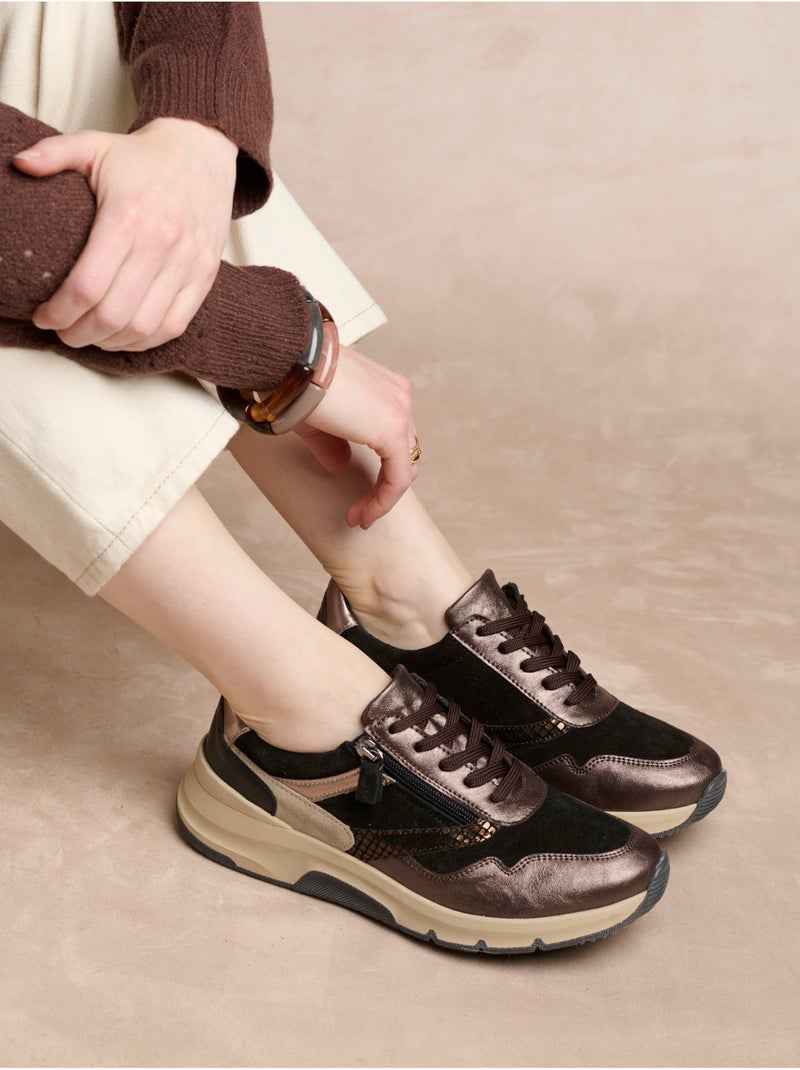 Derbies zippés talon 4 cm - PEDICONFORT Marron - Kiabi