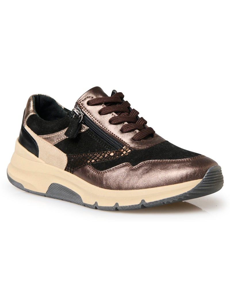 Derbies zippés talon 4 cm - PEDICONFORT Marron - Kiabi