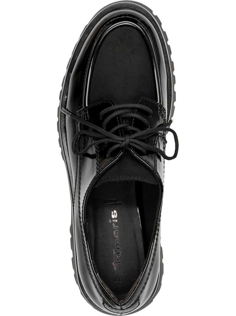 Derby à lacets tamaris Noir - Kiabi