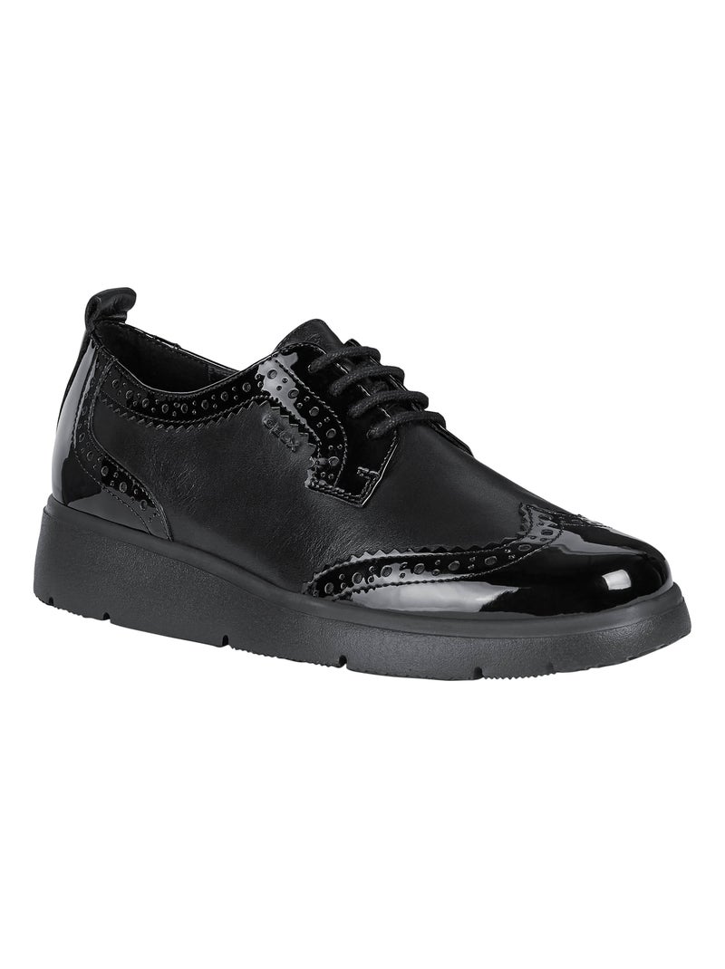 Derby Cuir Geox Arlara Noir - Kiabi