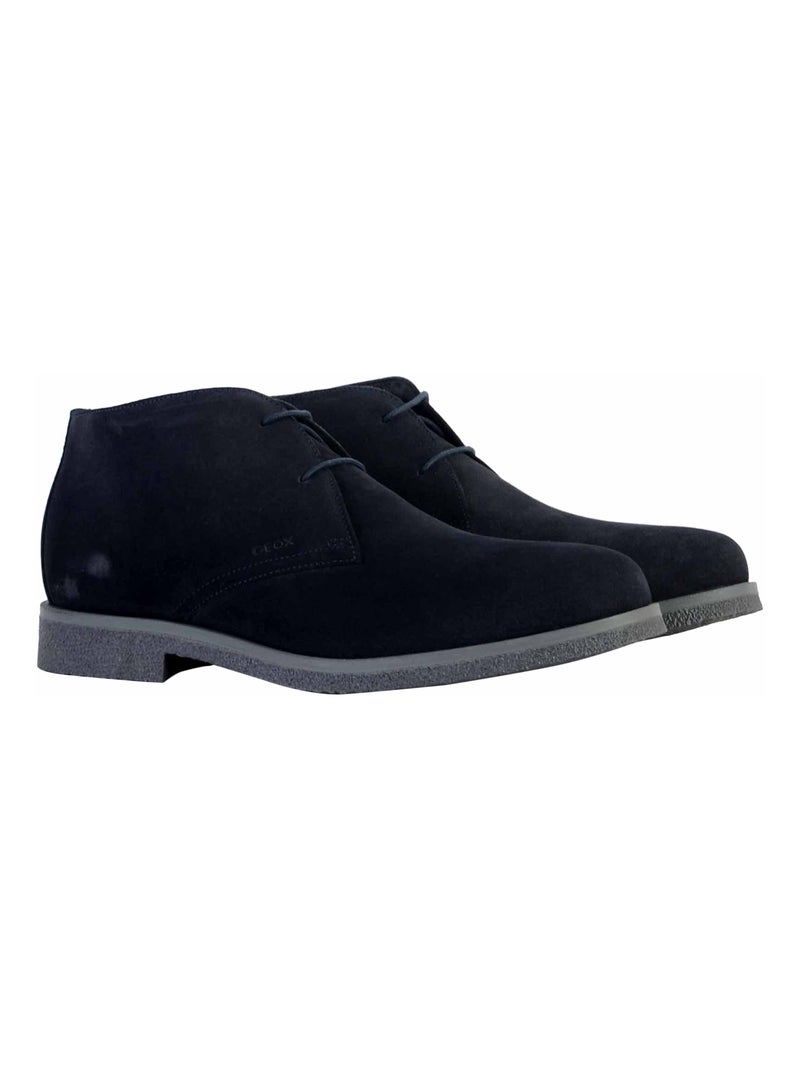 Derby Cuir Geox Claudio Bleu marine - Kiabi