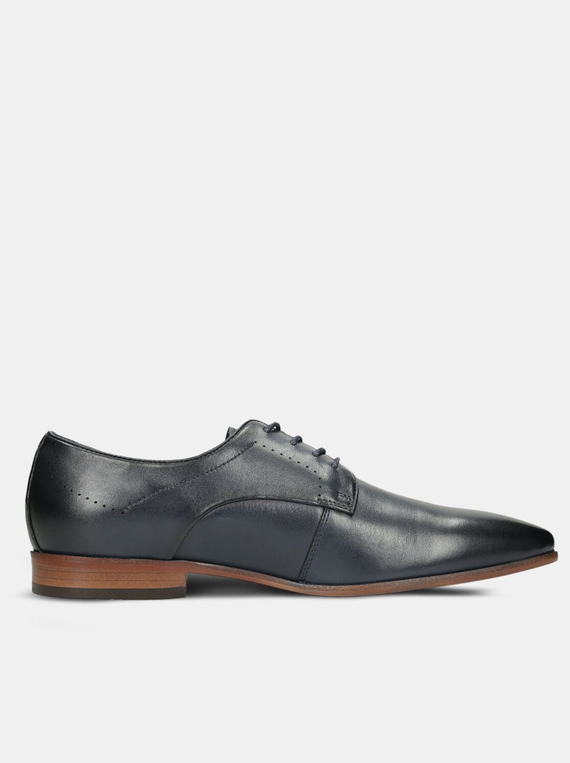 Derby en cuir BATA Bleu - Kiabi
