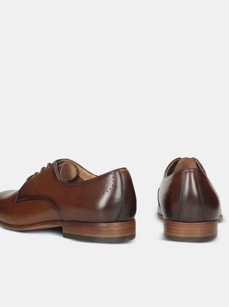 Derby en cuir BATA Bronze - Kiabi