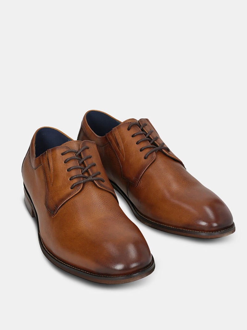 Derby en cuir BATA Bronze - Kiabi
