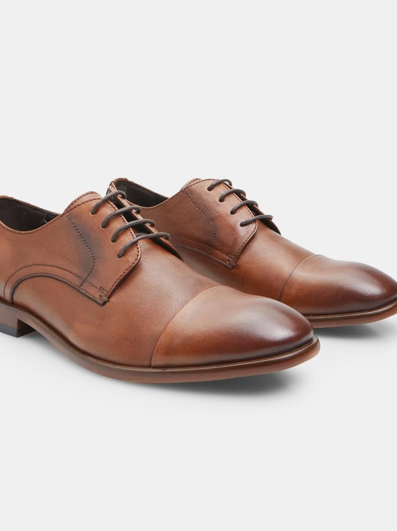 Derby en cuir  BATA Bronze - Kiabi