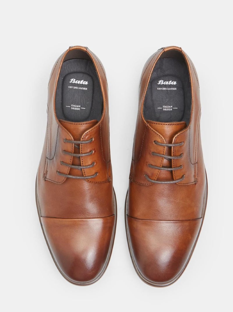 Derby en cuir  BATA Bronze - Kiabi