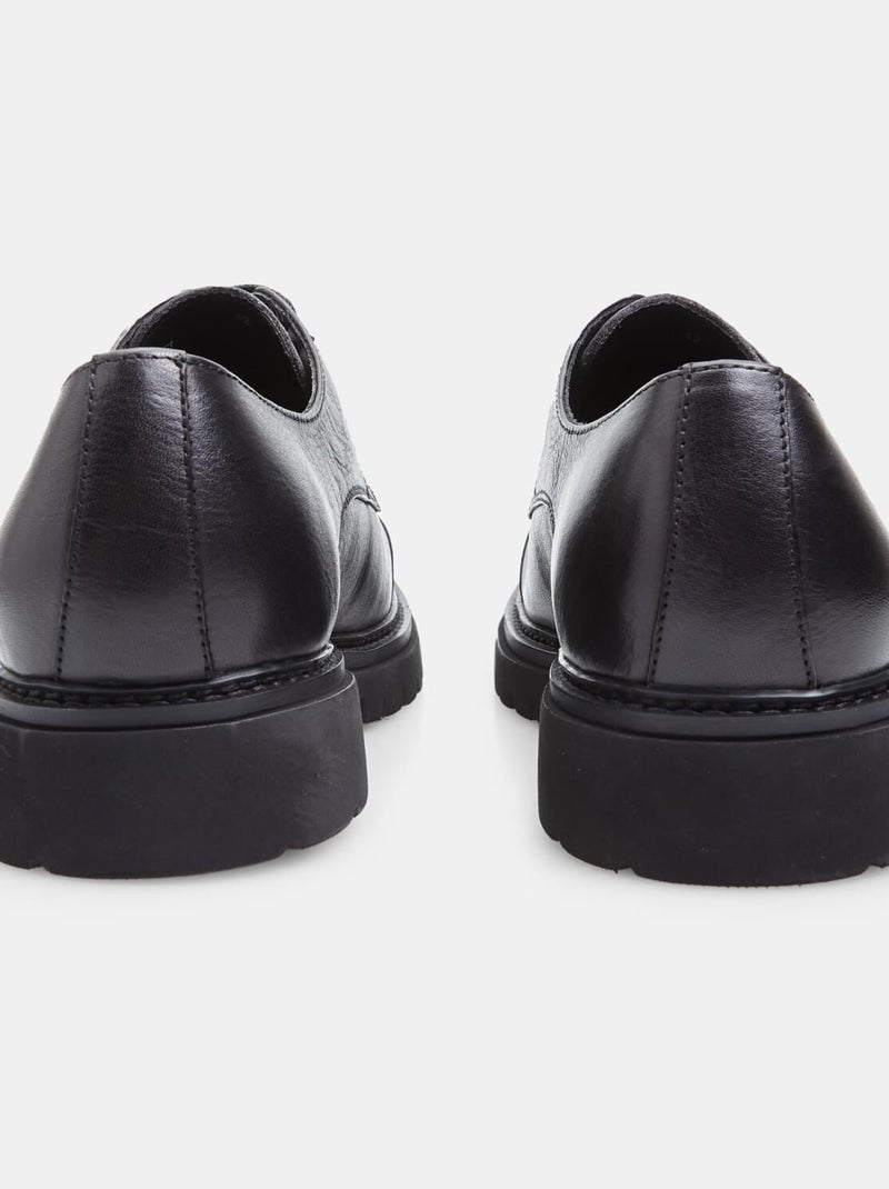 Derby en cuir BATA Noir - Kiabi