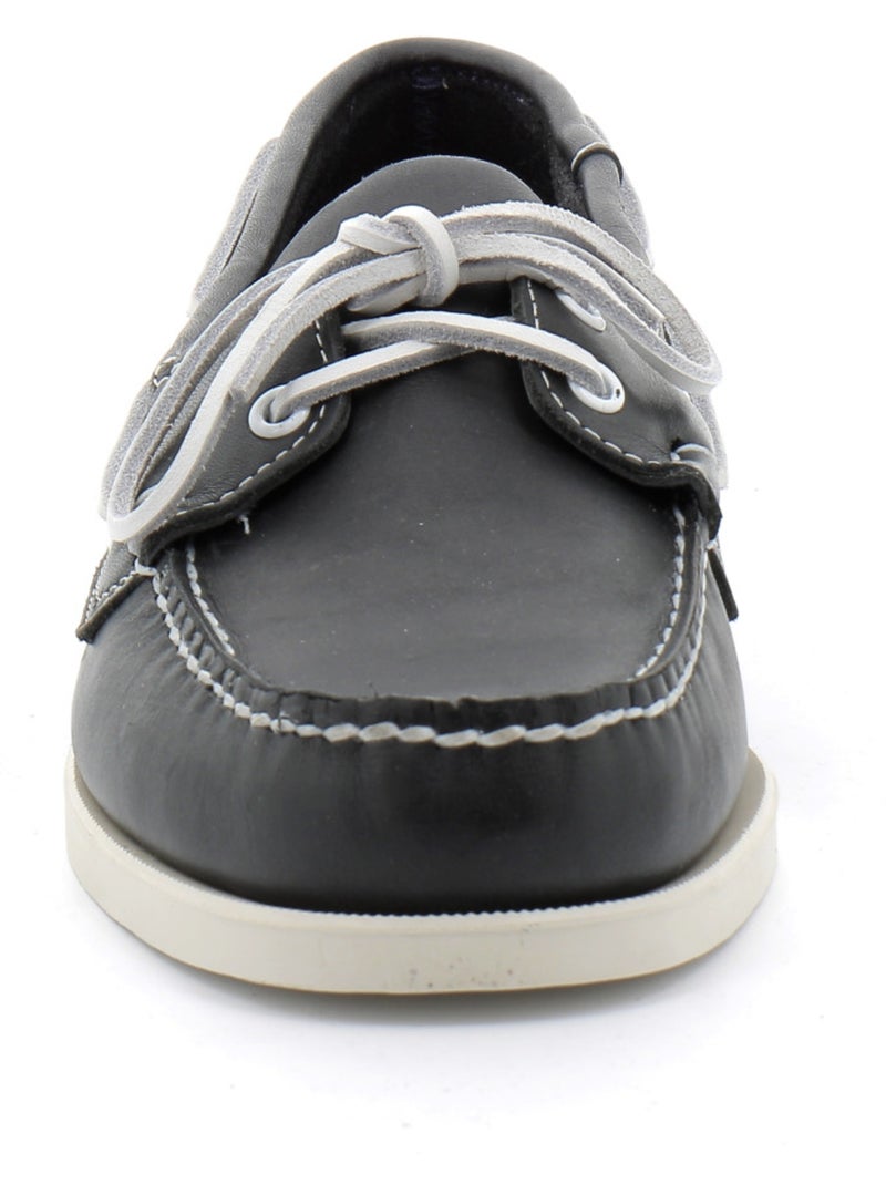 Derby Lacet Cuir Docksides Sebago Portland Bleu - Kiabi