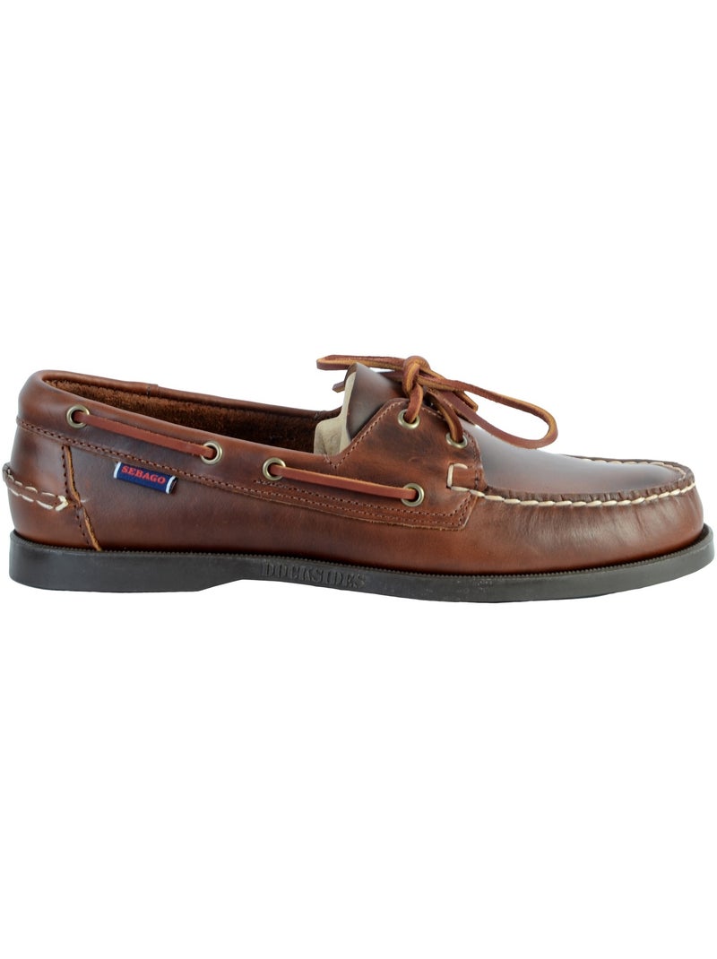 Derby Lacet Cuir Docksides Sebago Portland Marron - Kiabi