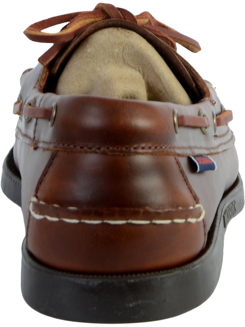 Derby Lacet Cuir Docksides Sebago Portland Marron - Kiabi