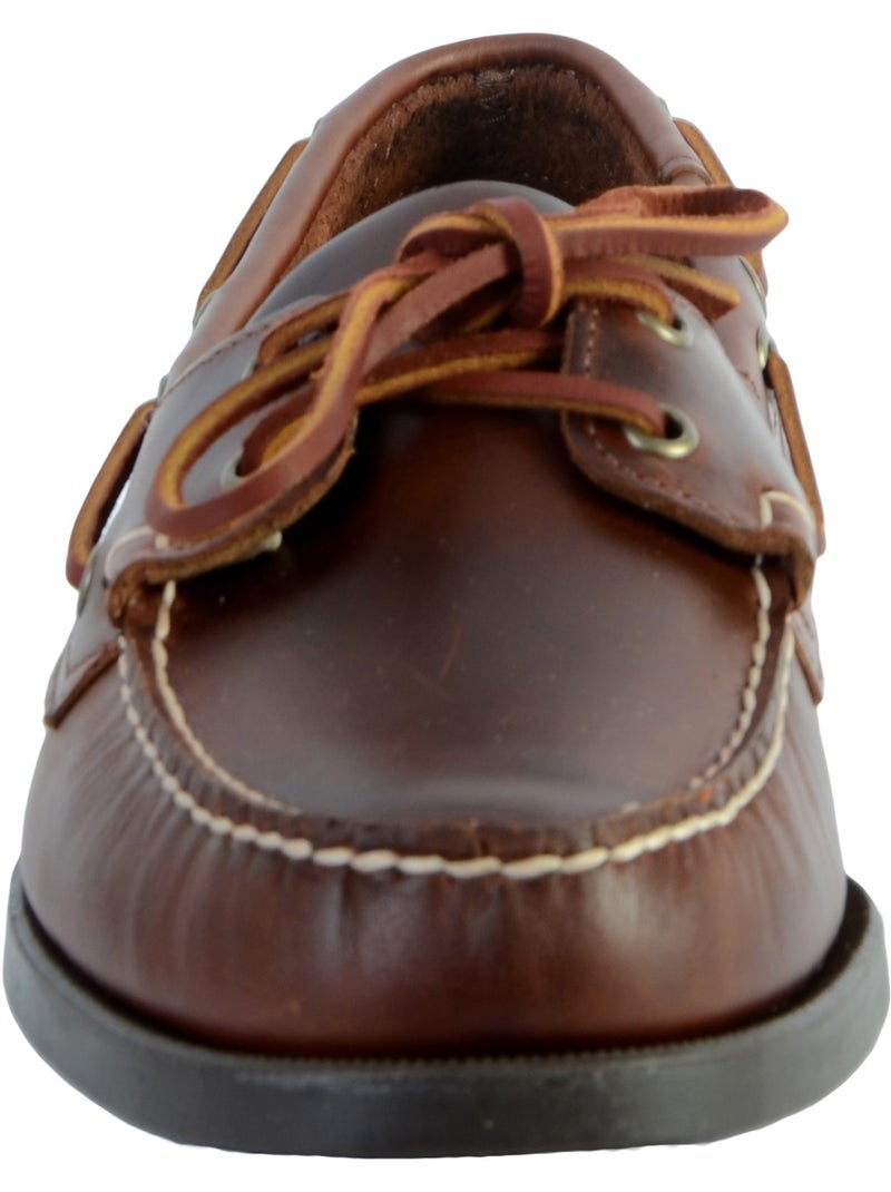 Derby Lacet Cuir Docksides Sebago Portland Marron - Kiabi