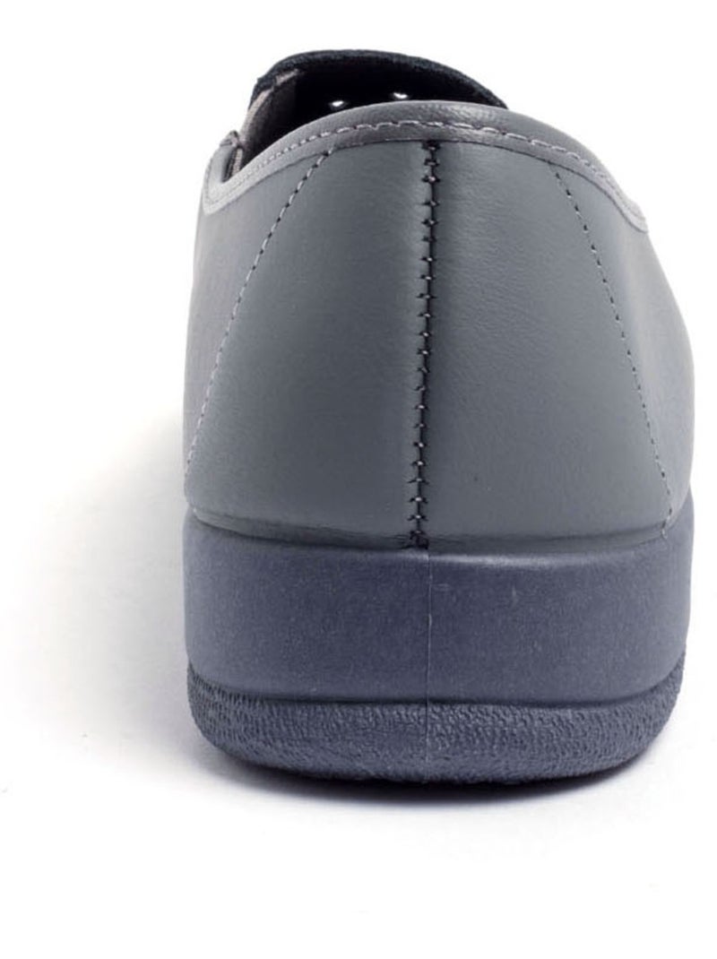 Derbys confortables cuir, façon loafers - Afibel Gris - Kiabi