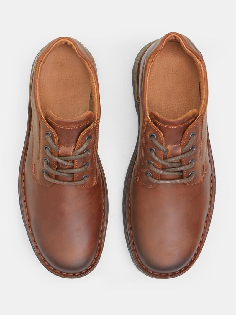 Derbys en cuir Bata Marron - Kiabi