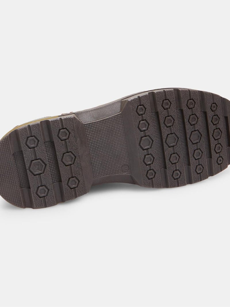 Derbys en cuir Bata Marron - Kiabi