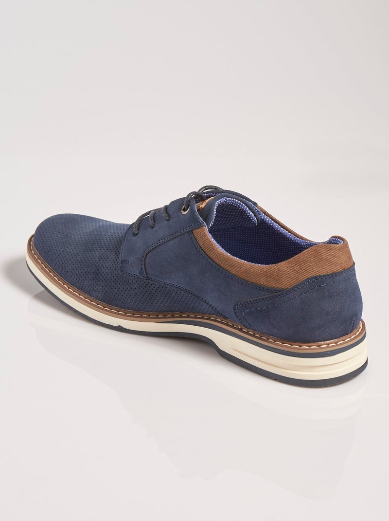 Derbys en suédine, style casual chic - AFIBEL Bleu marine - Kiabi