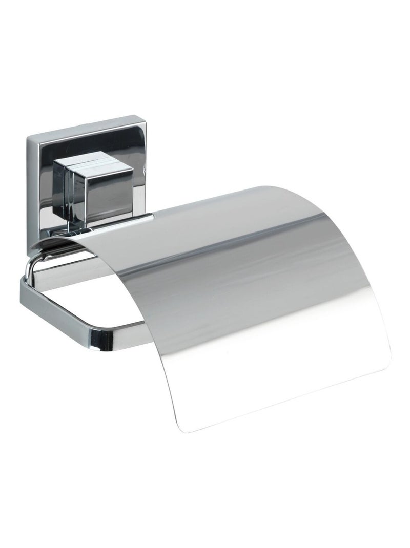 Dérouleur de papier WC avec couvercle en acier inox Quadro Argent - Kiabi