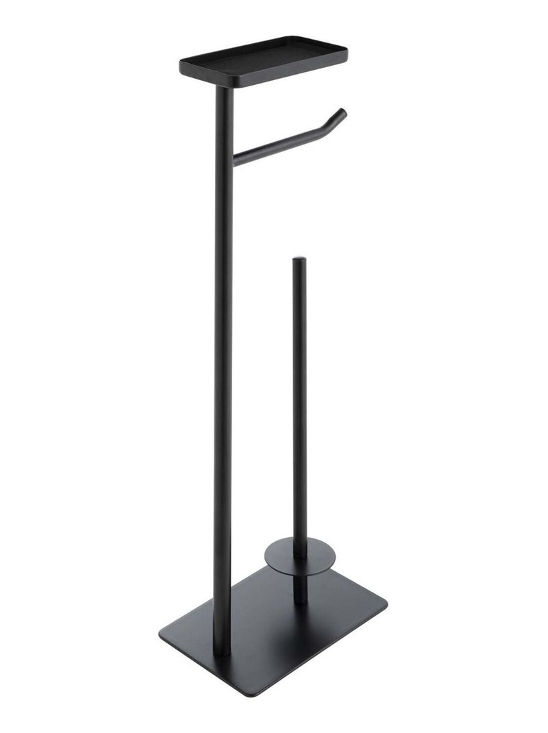 Dérouleur de papier WC avec porte-téléphone Noir - Kiabi