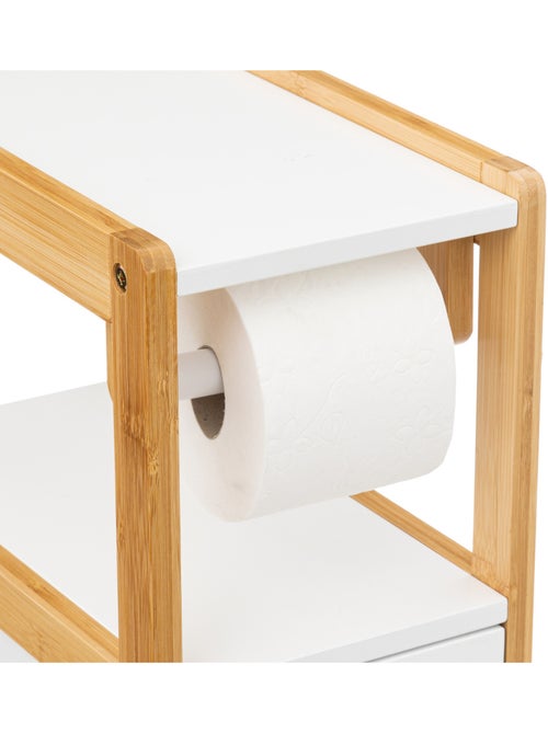 Dérouleur meuble avec réserve en bois NATURÉO - Kiabi