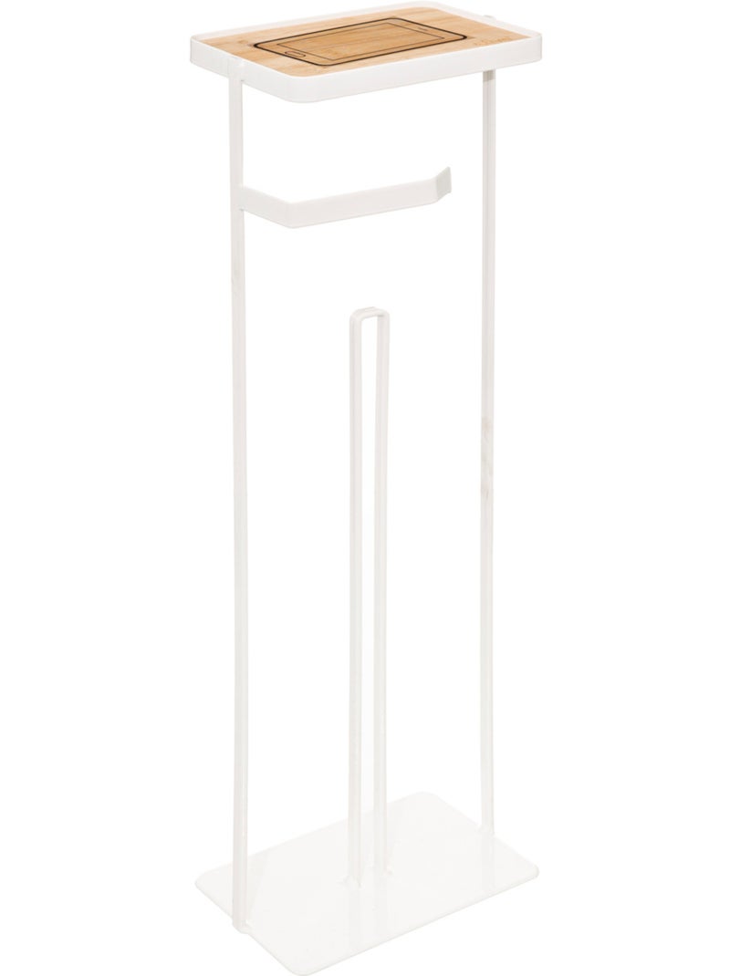 Dérouleur papier toilette avec tablette pour téléphone MODERN COLOR Blanc - Kiabi