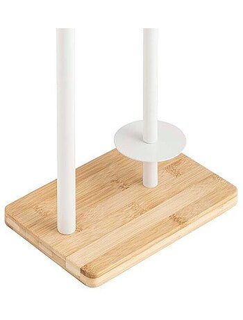 Dérouleur papier WC blanc avec réserve et porte téléphone