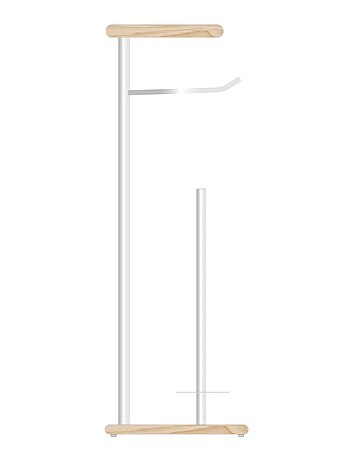 Dérouleur papier WC blanc avec réserve et porte téléphone