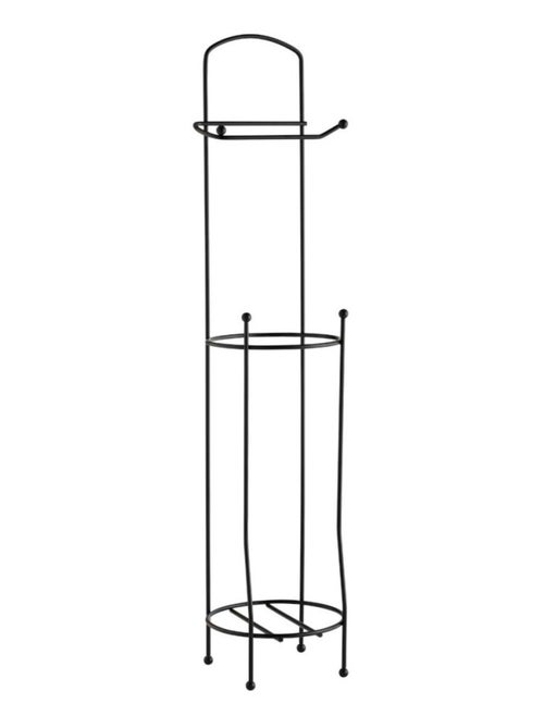 Dérouleur papier WC en métal noir avec réserve - Kiabi