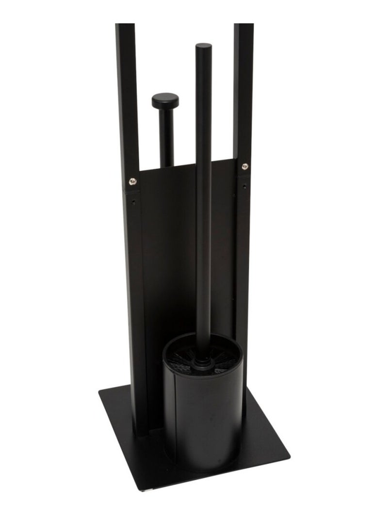 Dérouleur pour papier WC avec réserve et brosse Noir - Kiabi