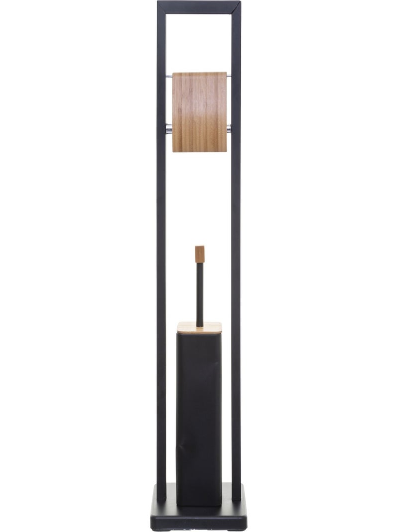 Dérouleur WC avec brosse design scandinave grand format NATUREO Noir - Kiabi