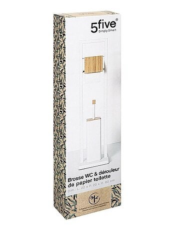 Dérouleur WC avec brosse Natureo blanc
