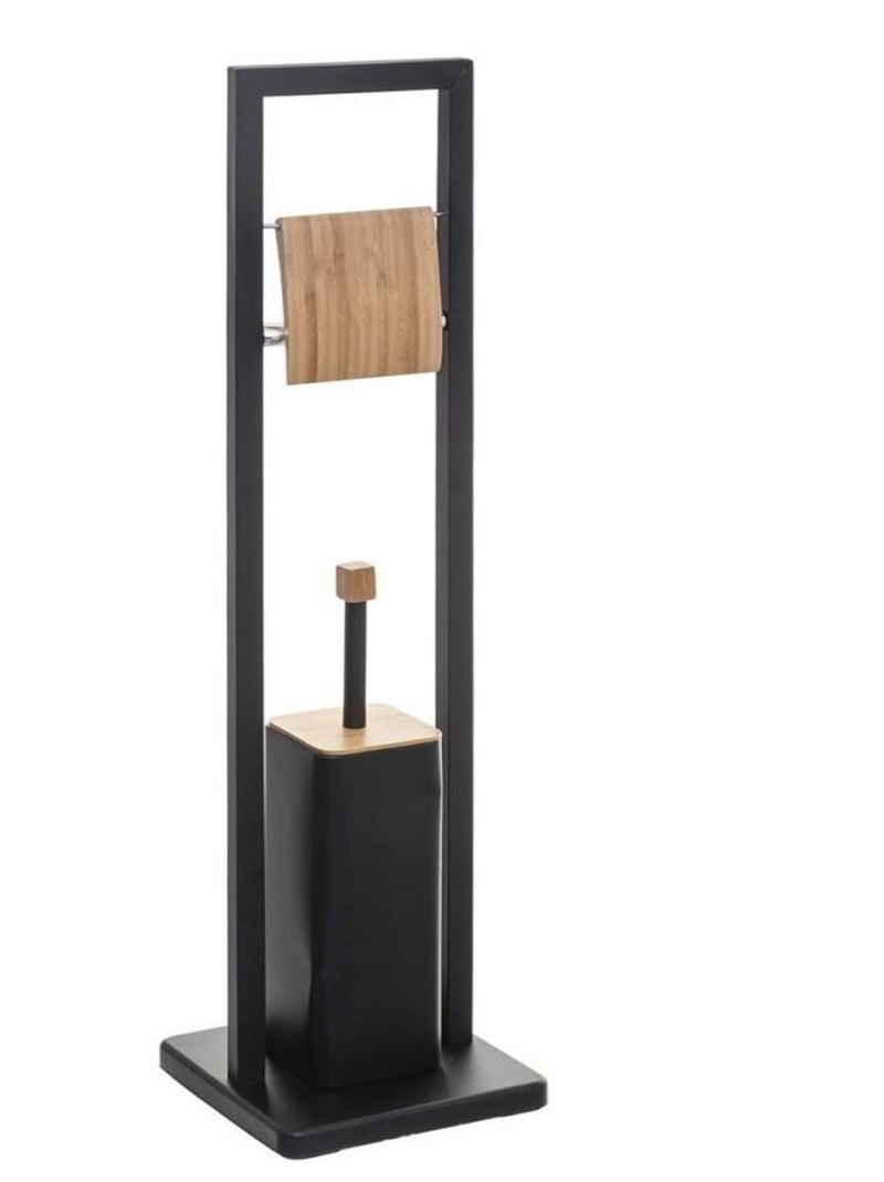 Dérouleur WC avec brosse Natureo noir Noir - Kiabi
