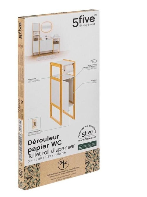 Dérouleur WC avec réserve Natureo blanc - Kiabi