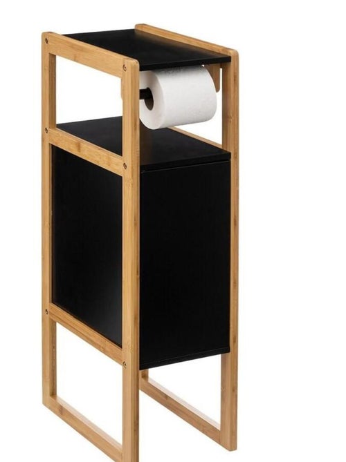 Dérouleur WC avec réserve Natureo noir - Kiabi